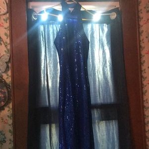 Blue prom dress with shimmer